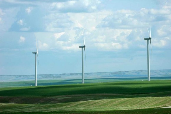 Větrná farma Magrath Wind Power Project v jižní části provincie Alberta, foto: Chuck Szmurlo, licence Creative Commons Attribution 2.5 Generic