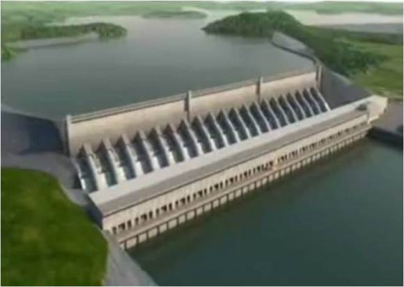 Vodní elektrárna na řece Xingu má plánovaný výkon 11 233 MW. Zdroj: wikipedia.en.com, (c) Eletrobras