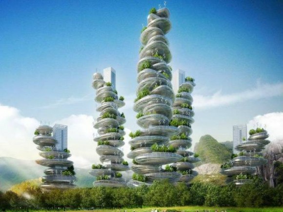 „Snová městská zahrada od studia Vincent Callebaut Architects asi města v Asii neuživí.“ Zdroj: Vincent Callebaut Architects
