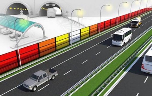 „Jeden kilometr protihlukové stěny by dokázal pokrýt spotřebu padesátky domácností.“ Zdroj: EindhovenUniversity