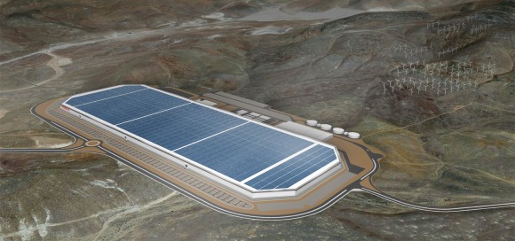 „Výrobní kolos, který bude navzdory své monumentálnosti energeticky soběstačný a uhlíkově neutrální.“ Zdroj: Tesla 