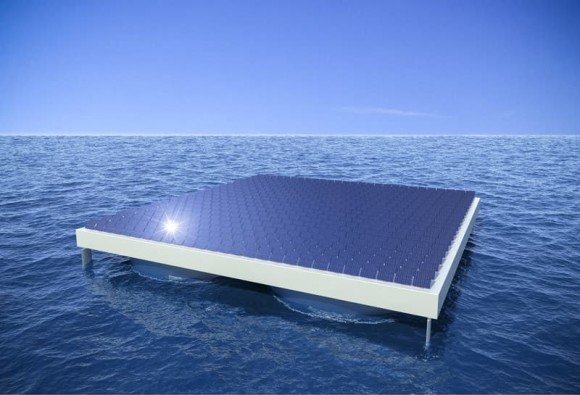 "Rozbouřené vlny moře by měl celý systém hladinové solární elektrárny ustát bez nehody." Zdroj: UT Wien
