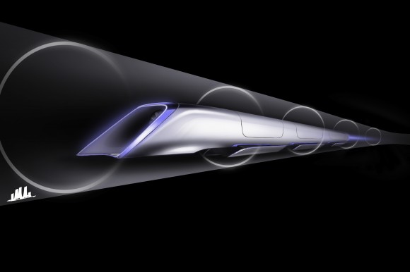 Takhle si Elon Musk představuje budoucnost meziměstské dopravy na střední vzdálenosti: nadzvukový Hyperloop. foto: Elon Musk/Hyperloop
