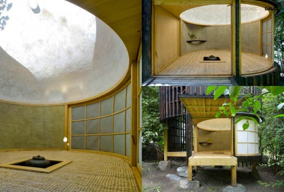 Čajový dům jako typologický druh navazuje na japonskou tradici minimalizace prostoru a je určen pro setkání s hosty nad šálkem čaje. foto & text: A1 architects