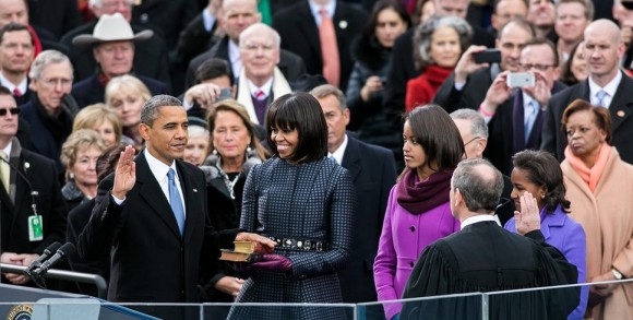 Barack Obama, znovuzvolený prezident USA, při své druhé inauguraci, foto: whitehouse.gov