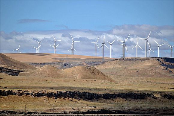 Čím jsou větrné elektrárny vyšší, tím jsou výkonnější, foto: Wikipedia