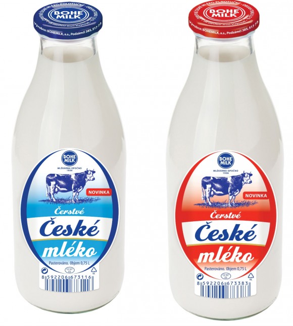 Čerstvé české mléko ve skle, foto: BOHEMILK, a.s.