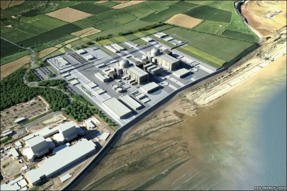 Navrhovaná podoba jaderné elektrárny Hinkley Point C společnosti EDF Energy v Británii, foto: EDF Energy