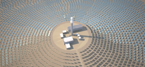 Jeden výrobní blok uvažované koncentrační solární elektrárny TuNur