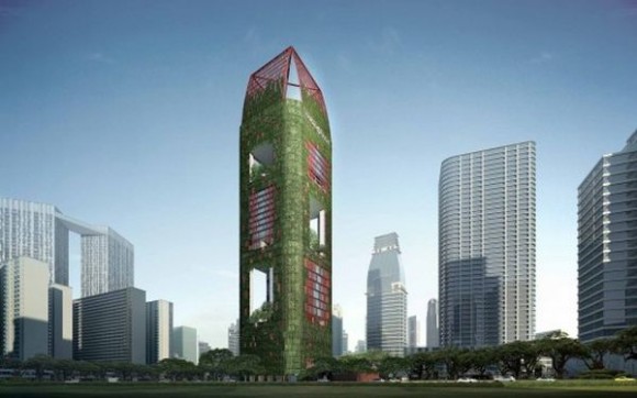 Zelený smaragd v srdci Singapuru, aneb návrat přírody mezi mrakodrapy. Zdroj: Inhabitat.com