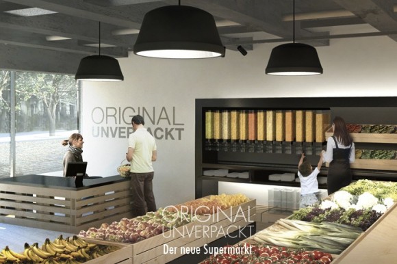 Nový německý supermarket Original Unverpackt bude prodávat potraviny bez obalů. foto: Original Unverpackt
