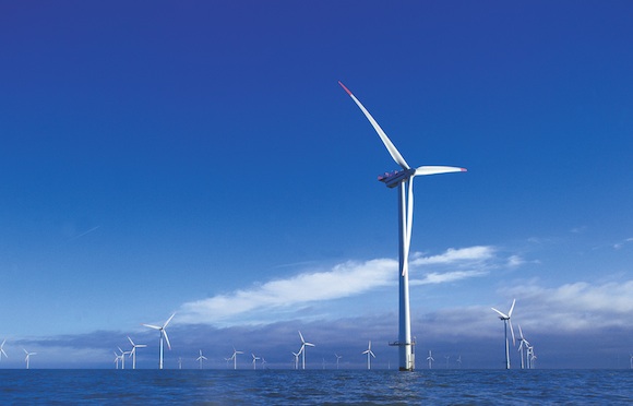 Pobřežní větrná farma - turbíny Vestas, Dánsko, foto: Vestas