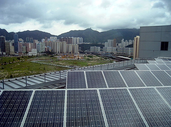 Střešní solární elektrána v Hong Kongu, ilustrační foto, foto: Wikipedia