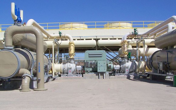 Stillwater - projekt hybridní geotermální solární elektrárny v USA, Nevada, foto: Harry Reid