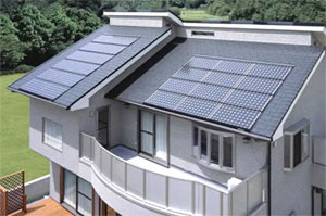 Dům se solárními články