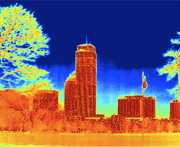 infračervený obraz města