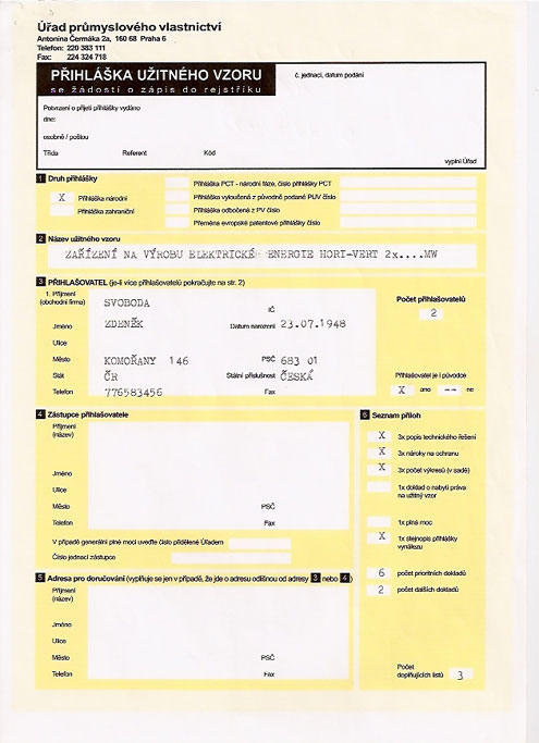 Maglev větrné turbíny z Čech