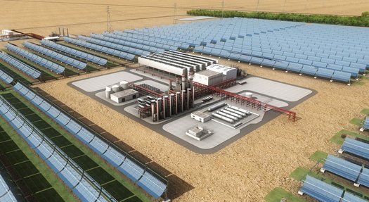 solární energie - Shams - koncentrační solární elektrárna