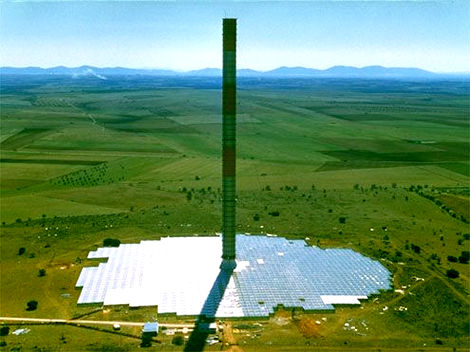 solární-větrná elektrárna - Solar Tower (solární věž)
