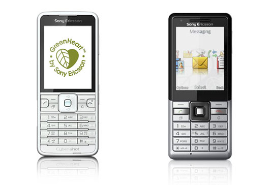 recykovatelné mobilní telefony Sony Ericsson