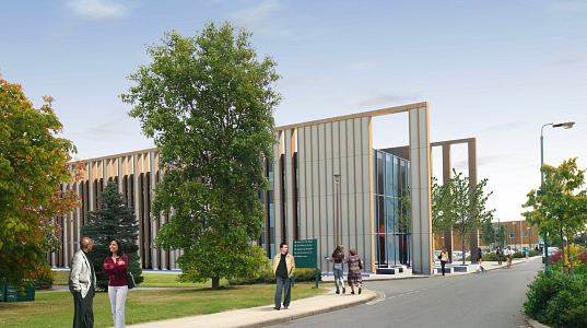 stavby ze slámy - Univerzita v Nottinghamu - nová budova