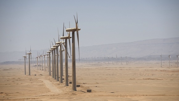 Větrná energie - Egypt - Zafarana - větrné turbíny