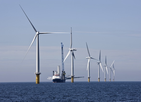 větrné farmy - Siemens - pobřežní větrné turbíny - stavba