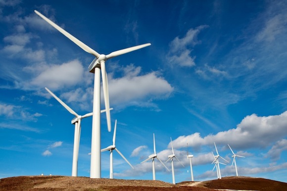 větrné farmy - větrné turbíny