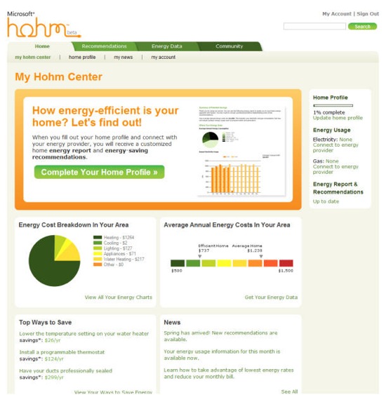 Microsoft Hohm - měření spotřeby energie vaší domácnosti