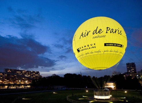 Balon měřící kvalitu ovzduší v Paříži
