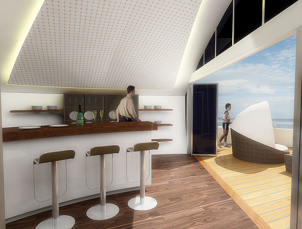 Solární ostrov designérky Michele Puzzolante pokrytý solárními panely